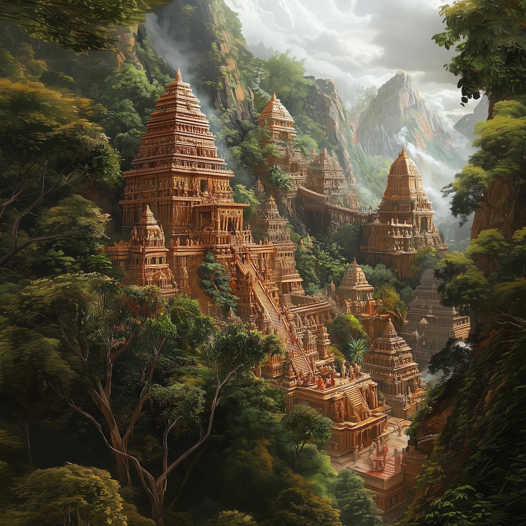 Temple city concept art