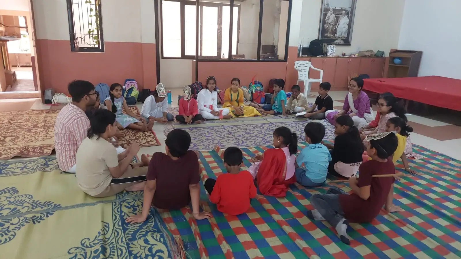 Students in traditional setting