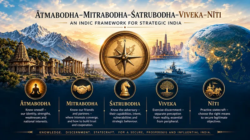 Ātmabodha–Mitrabodha–Śatrubodha–Viveka–Nīti: A Framework for Strategic India